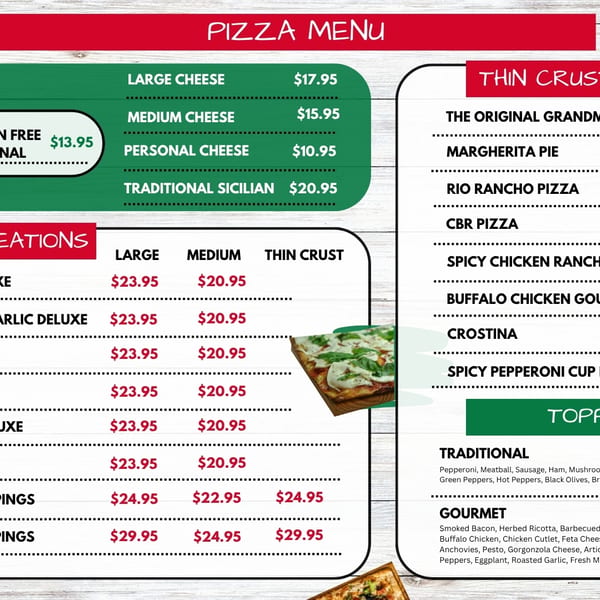 Giacomo's Digital Menu Page 3