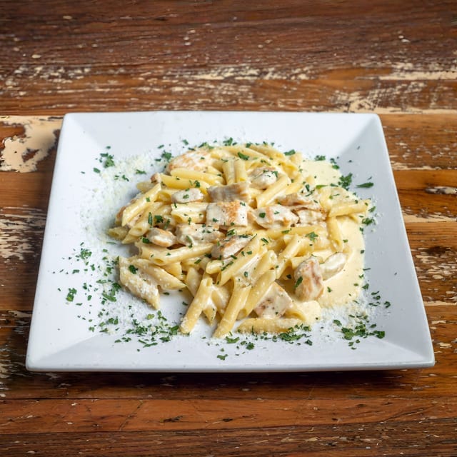 Chicken Alfredo.